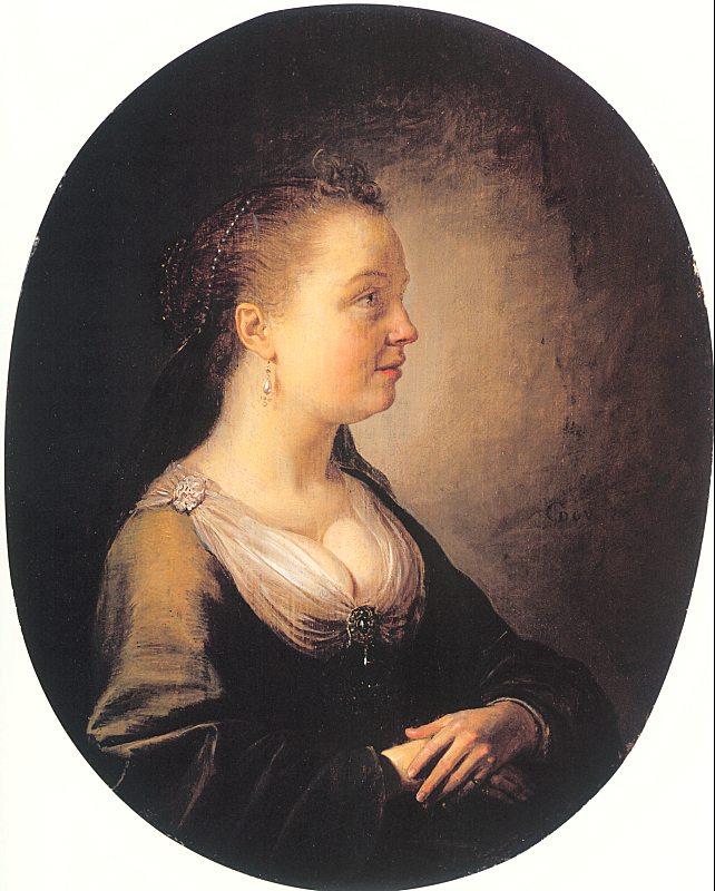 DOU, Gerrit Portrait of a Young Woman oil painting picture